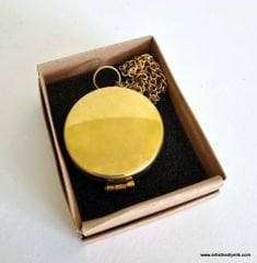 Zincirli Kapaklı Pirinç Cep Pusulası