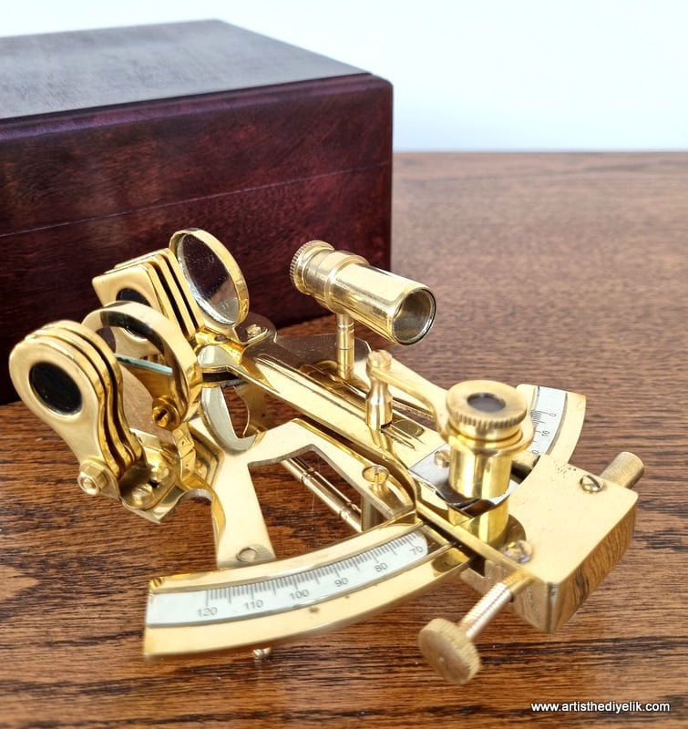 Ahşap Kutulu Sextant