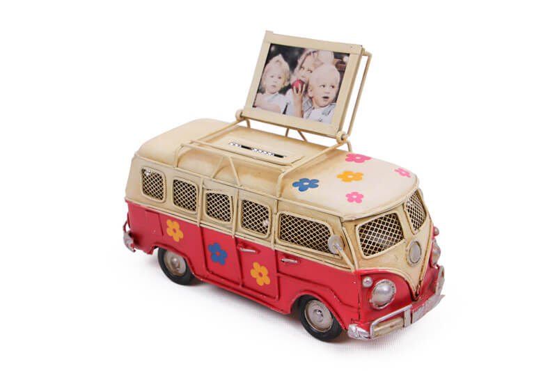 Çerçeveli Metal Minibüs Kumbara