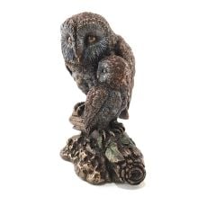 Bronz Yavrulu Baykuş Biblo