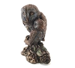 Bronz Yavrulu Baykuş Biblo