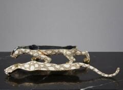 Swarovski Taşlı Leopar Kutu