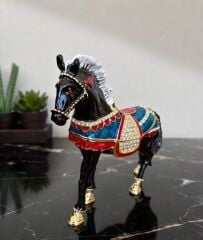 Swarovski Taşlı Pirinç At Biblo