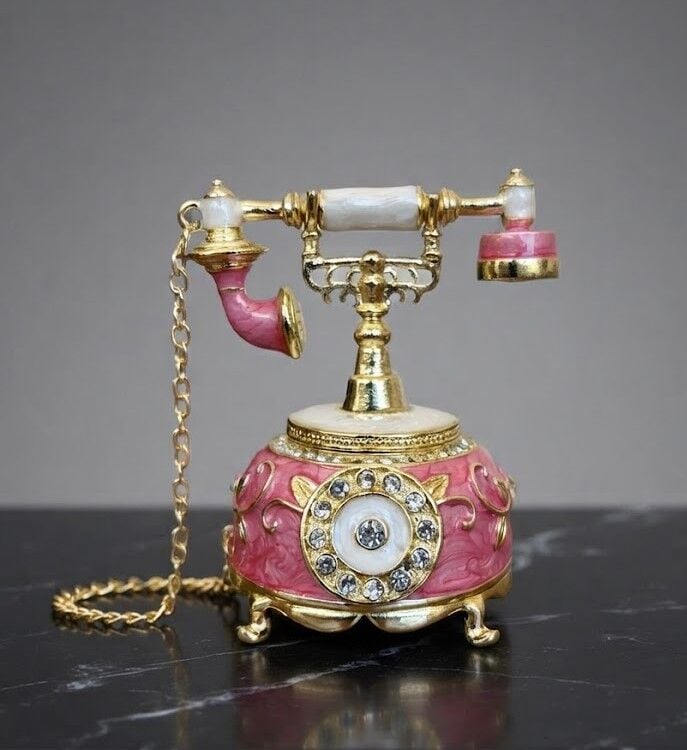 Swarovski Taşlı Telefon Biblo Kutu