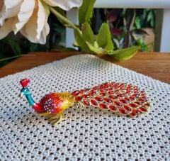 Swarovski Taşlı Tavuskuşu Biblo