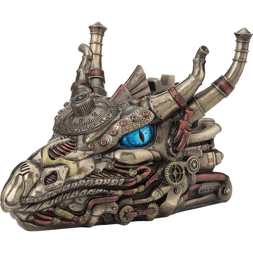 Veronese Steampunk Ejderha Kafası Biblo