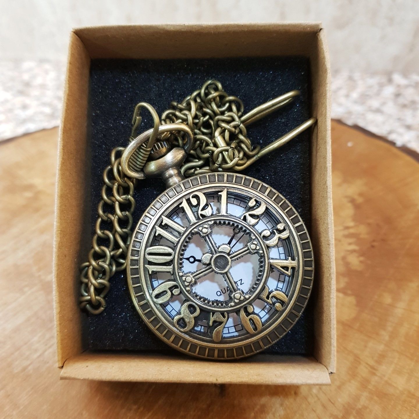 Rakam Kapaklı Köstekli Cep Saati