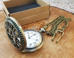 Rakam Kapaklı Köstekli Cep Saati