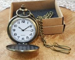 Çapa Desenli Köstekli Cep Saati