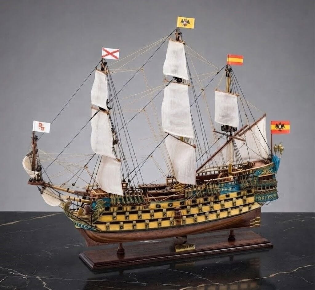 El Yapımı Dekoratif İspanyol Gemisi San Felipe