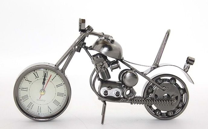Metal Motosiklet Masa Saati