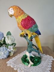 Swarovski Taşlı Papağan Biblo