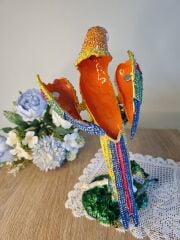 Swarovski Taşlı Papağan Biblo