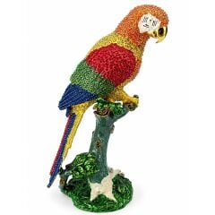 Swarovski Taşlı Papağan Biblo