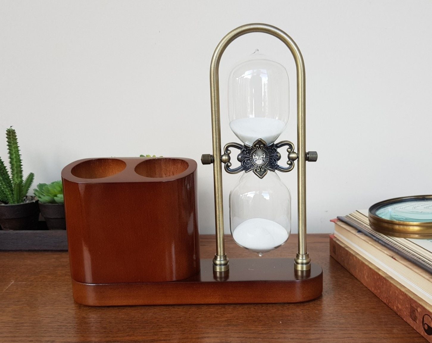 Ahşap Kalemlikli Kum Saati (30 dakika)