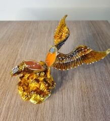 Swarovski Taşlı Pirinç Kartal Biblo