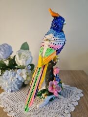 Swarovski Taşlı Papağan Biblo