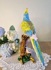 Swarovski Taşlı Papağan Biblo