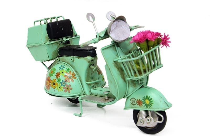 Metal Model Sepetli Vespa Motosiklet