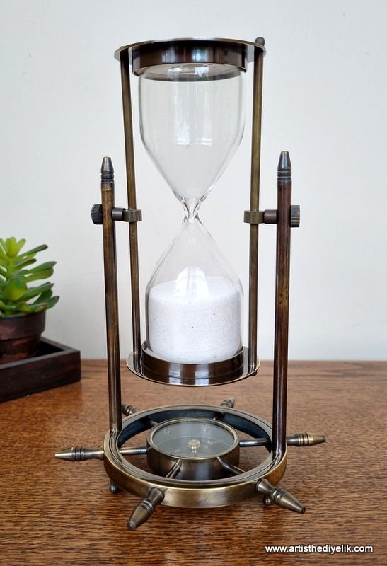 Dümen Pusulalı Kum Saati