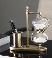 Bronz Kalemlikli Kum Saati (30 dakika)