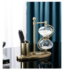 Bronz Kalemlikli Kum Saati (30 dakika)