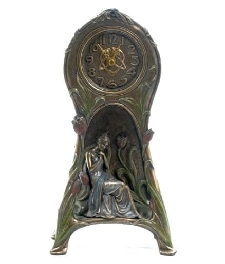 Bronz Kadınlı Masa Saati