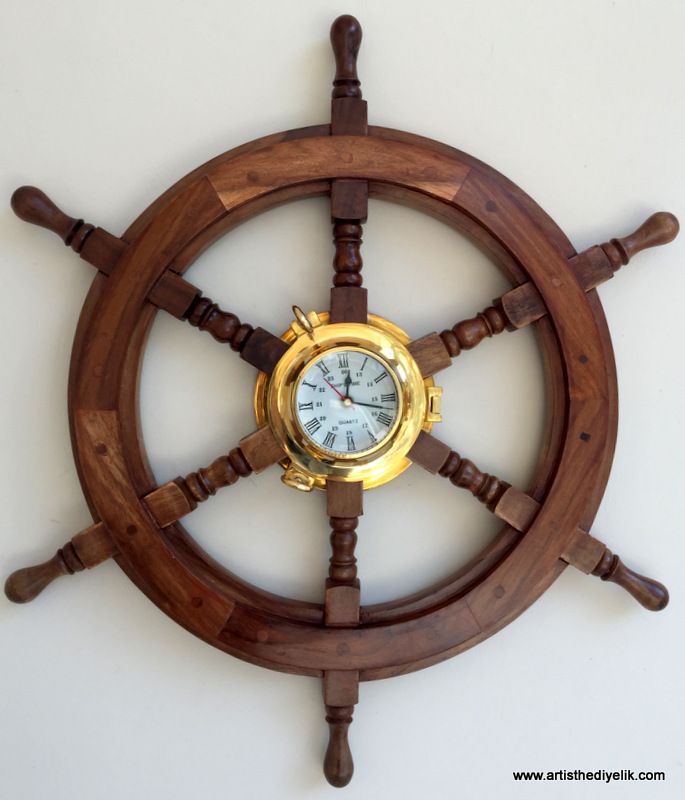 Ahşap Dümen Saat (Büyük Boy)