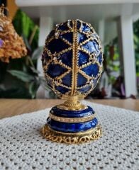 Çiçekli Faberge Yumurtası Mücevher Kutusu