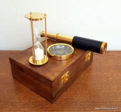 Dürbün Kum Saati ve Pusula Set