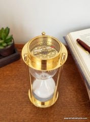 Pusulalı Pirinç Kum Saati