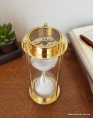 Pusulalı Pirinç Kum Saati