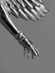Electroplated Siberpunk Melek Heykeli