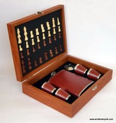 Satranç Takımı Çelik Matara Set