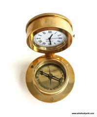 Pirinç Pusula ve Masa Saati