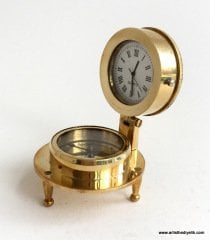 Pirinç Pusula ve Masa Saati