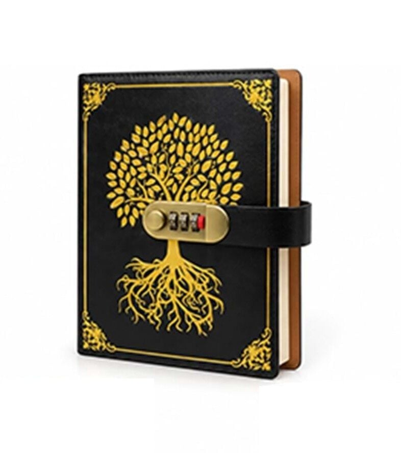 Hayat Ağacı Desenli Şifreli Kapaklı Defter