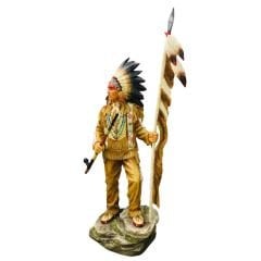 Wise Kızılderili Büyük Şef Heykeli