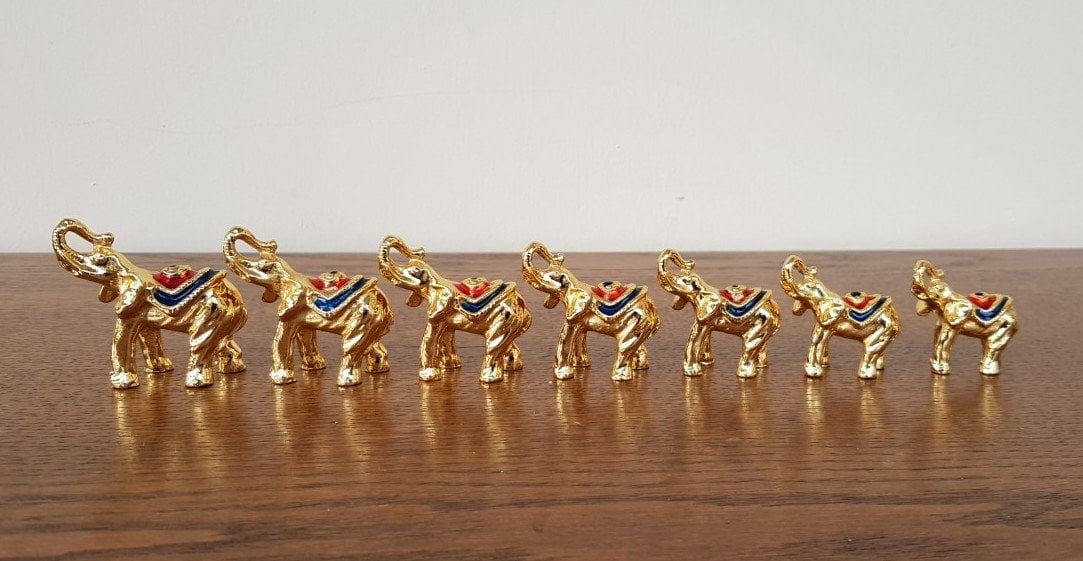 Yedili Fil Biblo (Pirinç Metal)