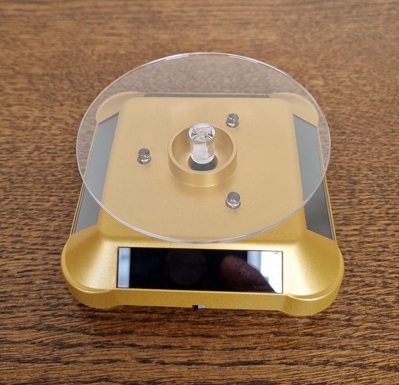 Işık Enerjili Solar Dönen Işıklı Stand (Gold)