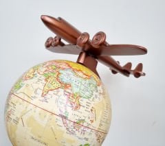 Uçaklı Dünya Küre (Büyük Boy)