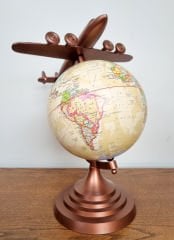 Uçaklı Dünya Küre (Büyük Boy)