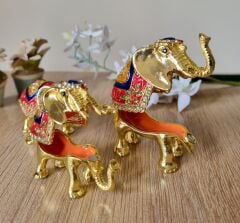 Swarovski Taşlı 3'lü Fil Biblo