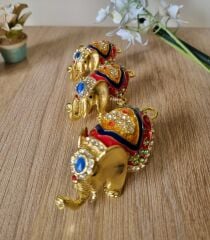 Swarovski Taşlı 3'lü Fil Biblo