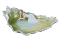 Porselen Kadınlı Tabak