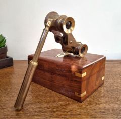 Ahşap Kutulu Bronz Sahne Dürbünü