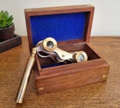 Ahşap Kutulu Bronz Sahne Dürbünü