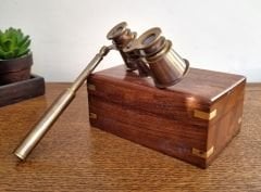 Ahşap Kutulu Bronz Sahne Dürbünü