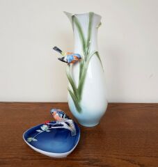 Porselen Kuşlu Vazo