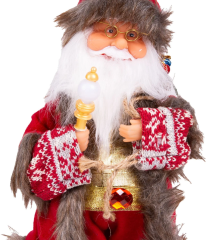 Müzikli, Hareketli ve Işıklı Noel Baba (30 cm)
